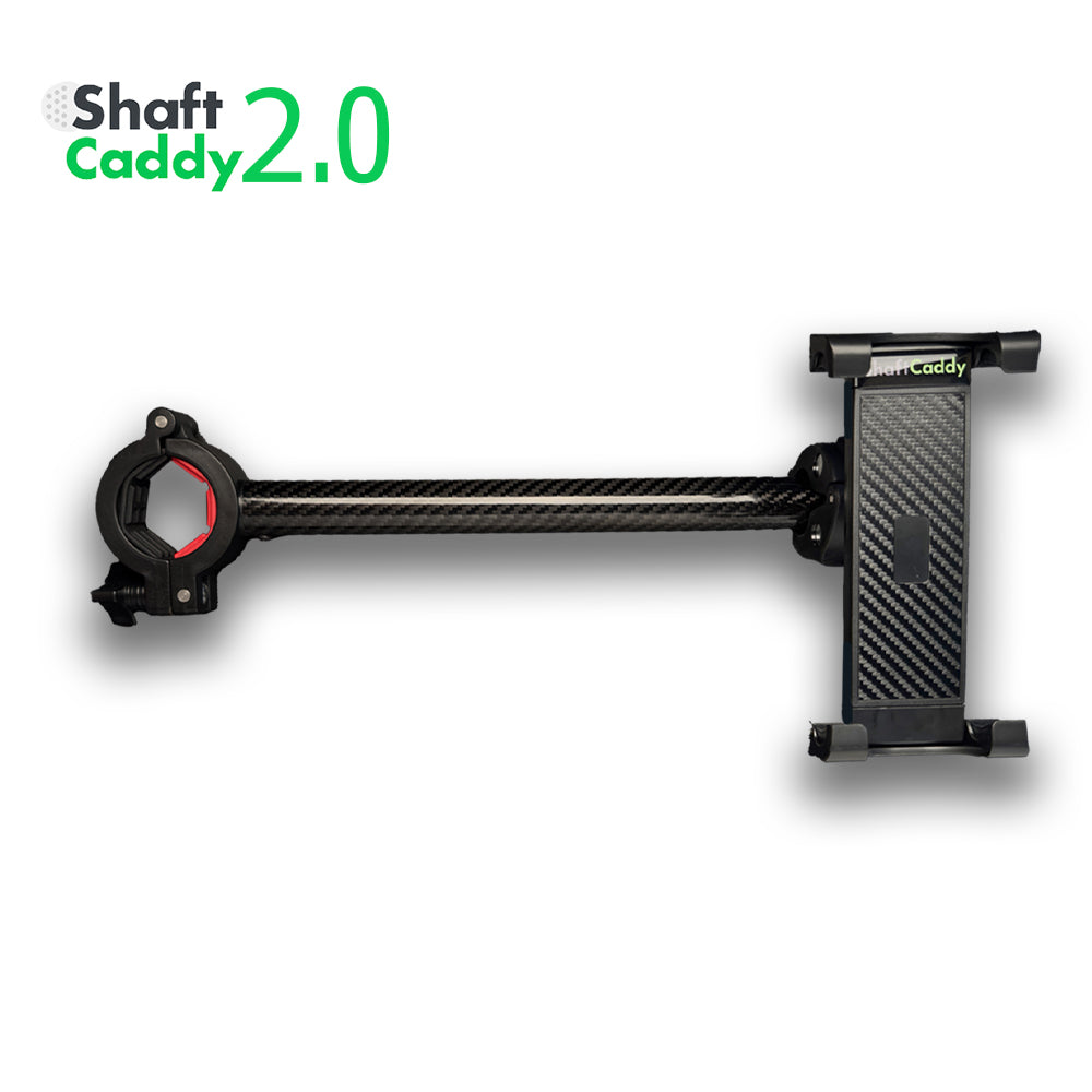 Shaft Caddy™ 2.0 | Golf Cart Phone & Tablet Holder with a Carbon Fiber Shaft